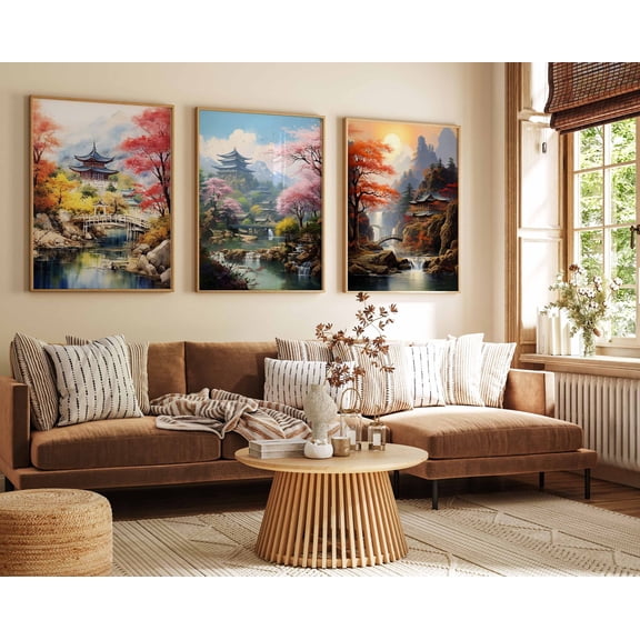 Korean Posters Vintage Korean Street Print Asian Print Oriental Wall Art Travel Print South Korean Decor Korean Culture Art Set 3