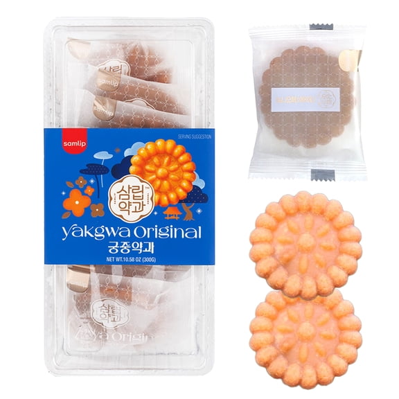 Korean Premium Deep Fried Honey Cookie Sweet Cakes Yakgwa Individual Packed (300g)