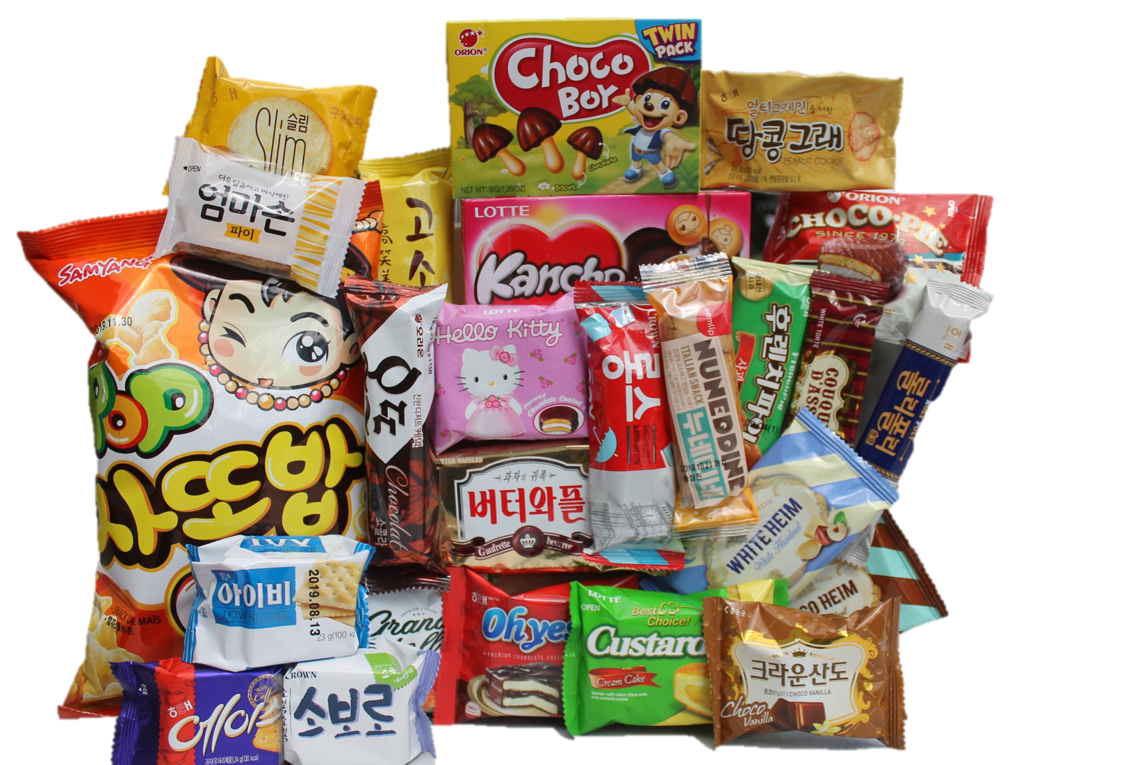 Korean Premium Snack Box Assorted Package Popular Deluxe Korean Brand Snacks and More! Perfect for GIFT | Gift Care Package 25 Packs