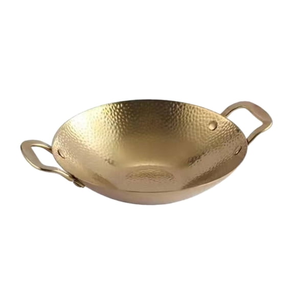 Korean Ramen Pot Seafood Pot Double Ear Hot Pot Saucepan Cookware Kimchi Soup Pot Instant Noodle Pot for Indoor Home Bbq Tent 25.5cmx5.5cm