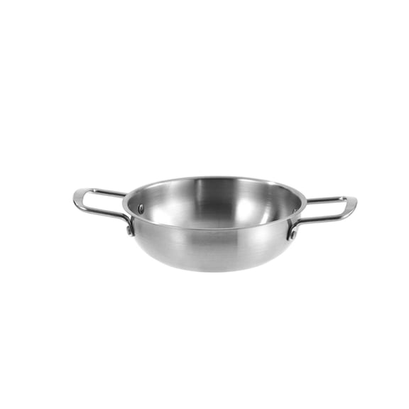 Korean Ramen Pot, Stainless Steel Cooking Pot, 7X18 In, Double Handle, Silver Finish, Ramen Noodle Sculpted Piece, Induction Cookware, Home Kitchen, 1 Pc