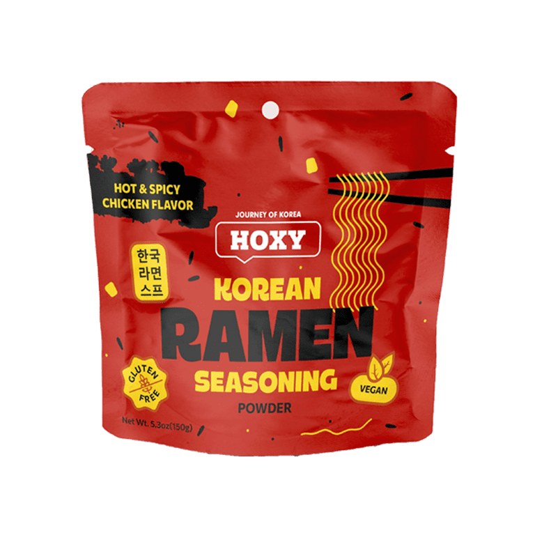 Korean Ramen Seasoning by HOXY Journey of Korea | Gluten Free, Vegan |  Finest Ramen Seasoning Powder | 5.3oz (HOT & SPICY CHICKEN FLAVOR, Pack of  1)