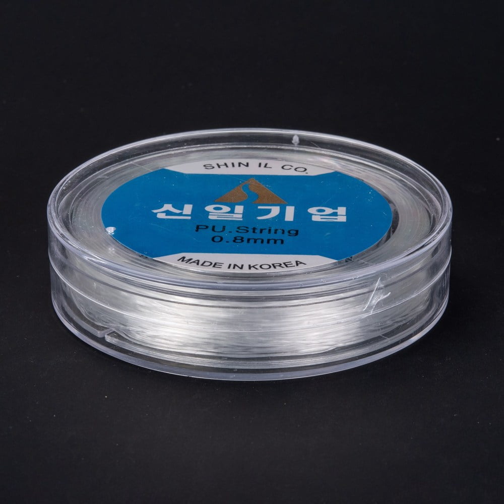 Korean Round Crystal Elastic Stretch Thread for Bracelets Gemstone Jewelry Making Beading Craft Clear 0.8mm about 45.93~47.02 yards(42~43m)/roll