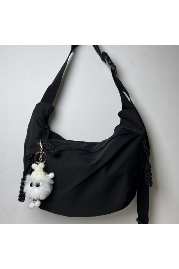 Korean Simplified New Moon Bag Fashionable Design Wheat ear Cross Body Bag Versatile High end Single Shoulder Dumpling Bag