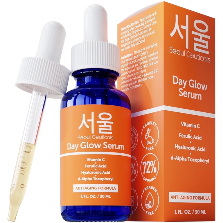 Seoul Ceuticals Day Glow Serum, 20% Vitamin C Serum with CE