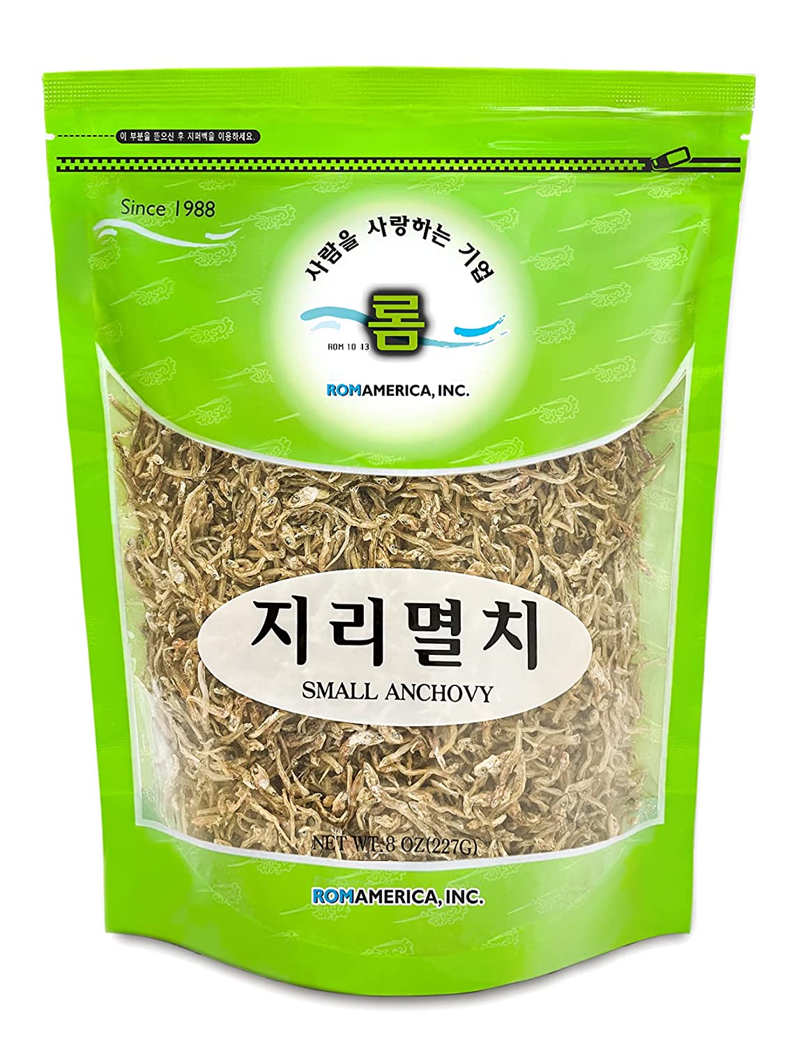Korean Small Whole Dried Anchovies Anchovy for Asian Snack and Cooking 8oz (Pack of 1