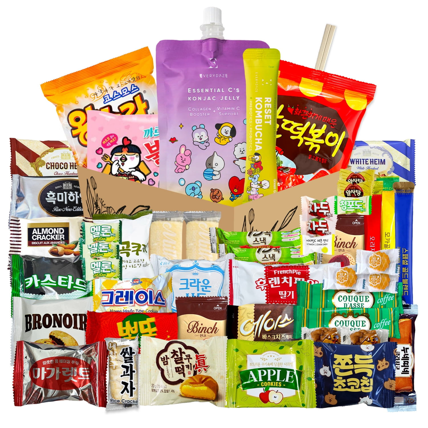 Korean Snack Box for Employee Breakroom with Asian Snacks