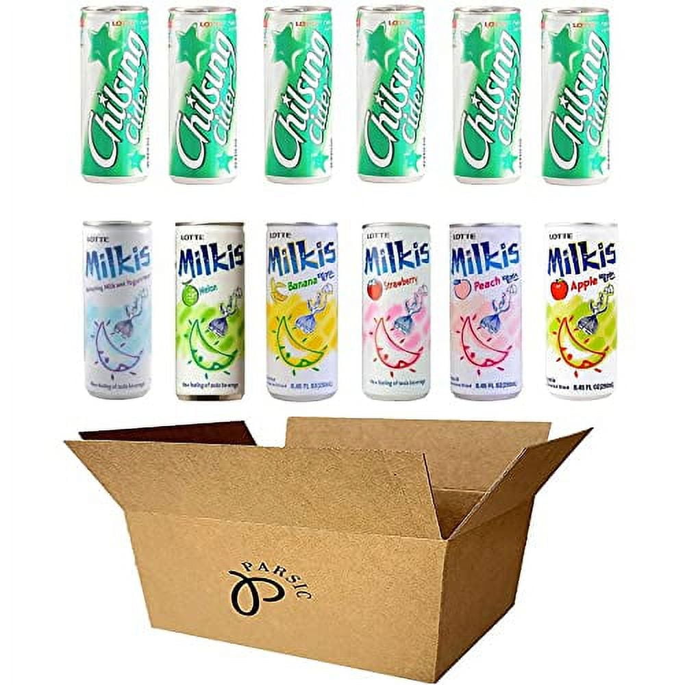 Korean Soft Drink Variety Multi-Pack by (Milkis, Chilsung Cider ...