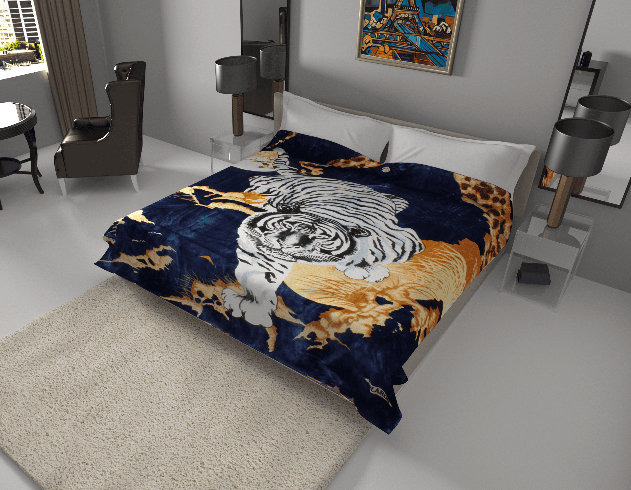 Solaron Leopard Print Mink Plush Blanket – Ultra Soft, Extra Large, & Cozy All Year