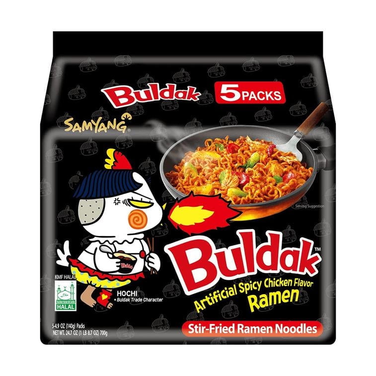 Buldak Ramen Spicy Hot Chicken Ramen Noodles,