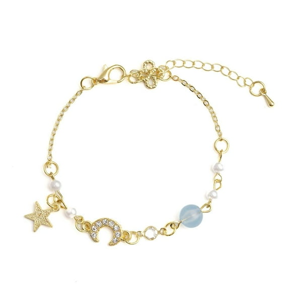 Best-Korean Star Moon Pendant Bracelet| C7F7