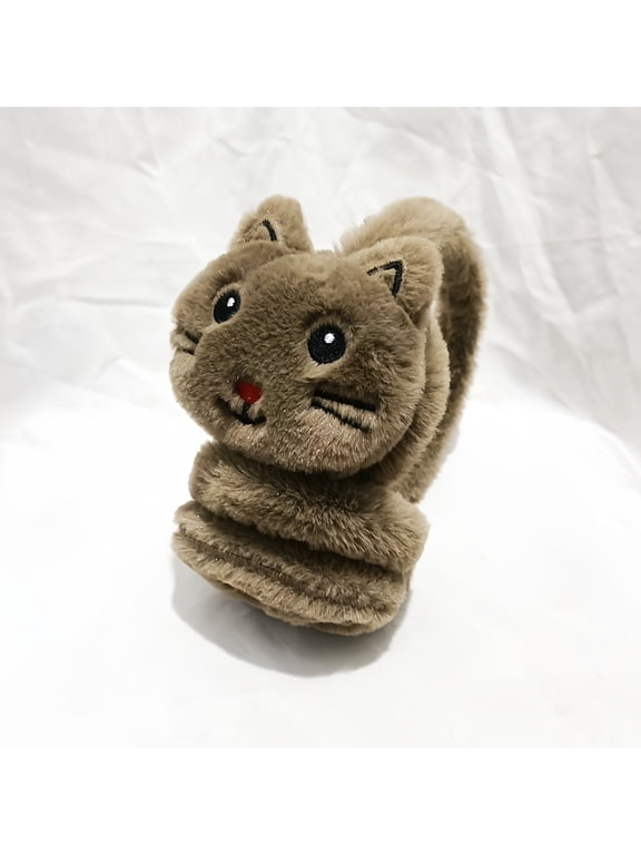 Korean Style Autumn Winter Plush Warm Ear Muff, Cute Cartoon Kitten Ear Cover Cold Protection Ear Warmer