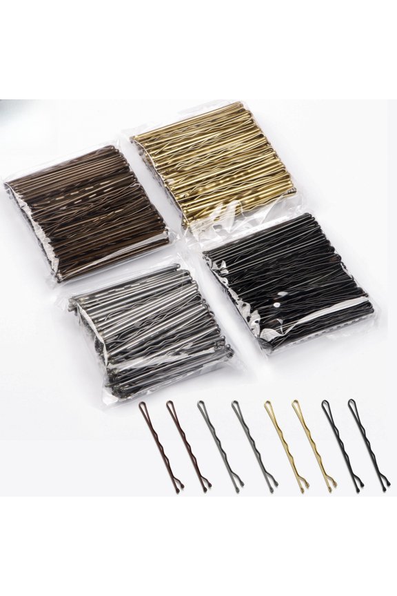Korean Style Black Bobby Pins, Wavy Hair Clips Barrettes for Hair Styling