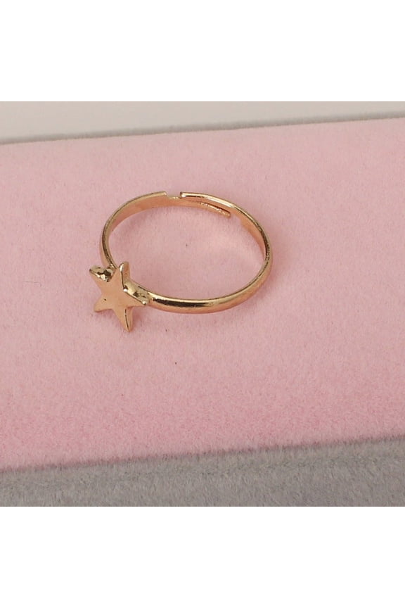 Korean Style Chic Five-Pointed Star Ring Fashion Alloy Jewelry For Women