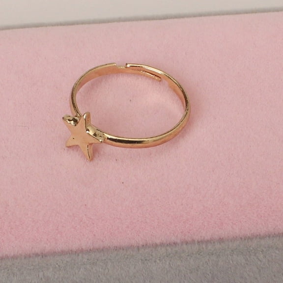 Korean Style Chic Five-Pointed Star Ring Fashion Alloy Jewelry For Women