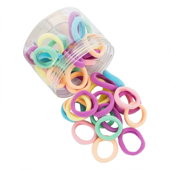 Korean Style Childrens Towel Scrunchie Head Rope Hair Ties Set Seamless Non-Hurt Girls Candy Color Hair Accessories 50PCS