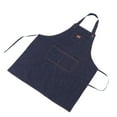 Korean Style Coffee Hanging Neck Denim Apron Adult Workwear Adjustable ...