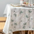 thumbnail image 1 of Korean Style Daisy Tassels Cotton Floral Tablecloth,Tea Table Decoration,Rectangle Table Cover for Kitchen Wedding Dining Room (Floral-white,90x140cm), 1 of 7