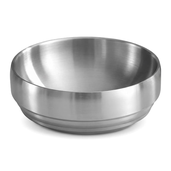 Korean Style Double-Layer Large Stainless Steel Bowl for Cold Noodle Mixed Rice Salad Soup