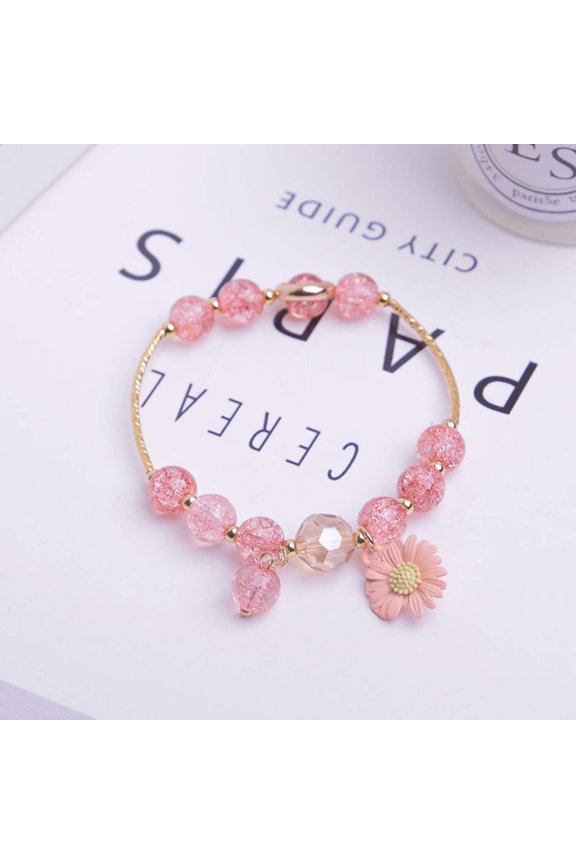 Korean Style Fashion Popping Crystal Small Daisy Bracelet
