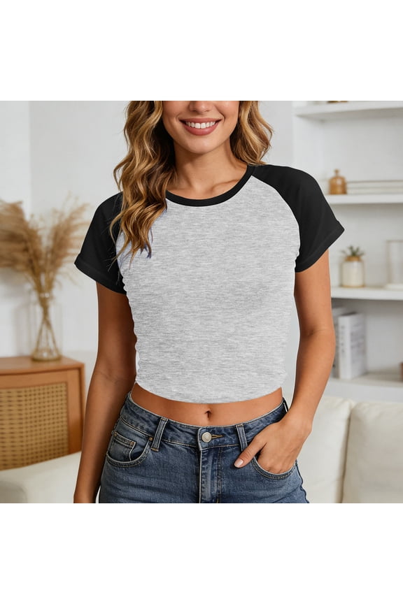 Korean Style Fashion T Shirt Summer Basic Top Pure Desire Tee Casual Streetwear Female Blouse, M, Black
