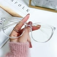 thumbnail image 1 of Korean Style Large Frame Glasses, PC Unisex, Flat Lens, Fashion, 1 of 8