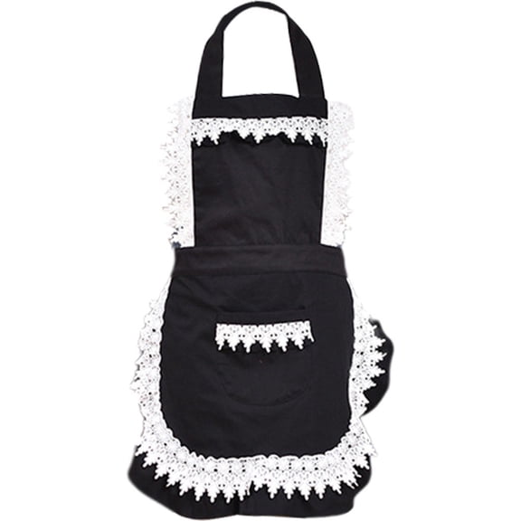 Korean Style Maid Apron Lace Apron With Pocket Ladies Cute Apron Fashion Kitchen Cooking Apron Maid for Women