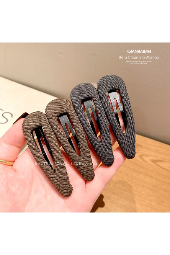 "Korean Style Minimalist Fabric Cut-Out BB Clip, Versatile Side Hair Accessory for Bangs & Flyaways"