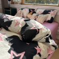 Korean Style Pink Letter Bedding Set Flat Bed Sheet Pillowcase Twin