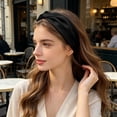 thumbnail image 1 of Korean Style Satin Headband for Everyday Home and Casual Wear — Soft Elastic Hair Band for Washing Face and Bathing, Black, 1 of 3