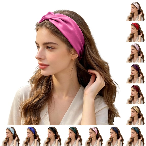 Korean Style Satin Heardband Elastic Hair Band for Washing Face Bathing Makeup Daily Casual Use