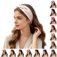 thumbnail image 1 of Korean Style Satin Heardband Elastic Hair Band for Washing Face Bathing Makeup Daily Casual Use, 1 of 4