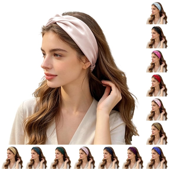 Korean Style Satin Heardband Elastic Hair Band for Washing Face Bathing Makeup Daily Casual Use
