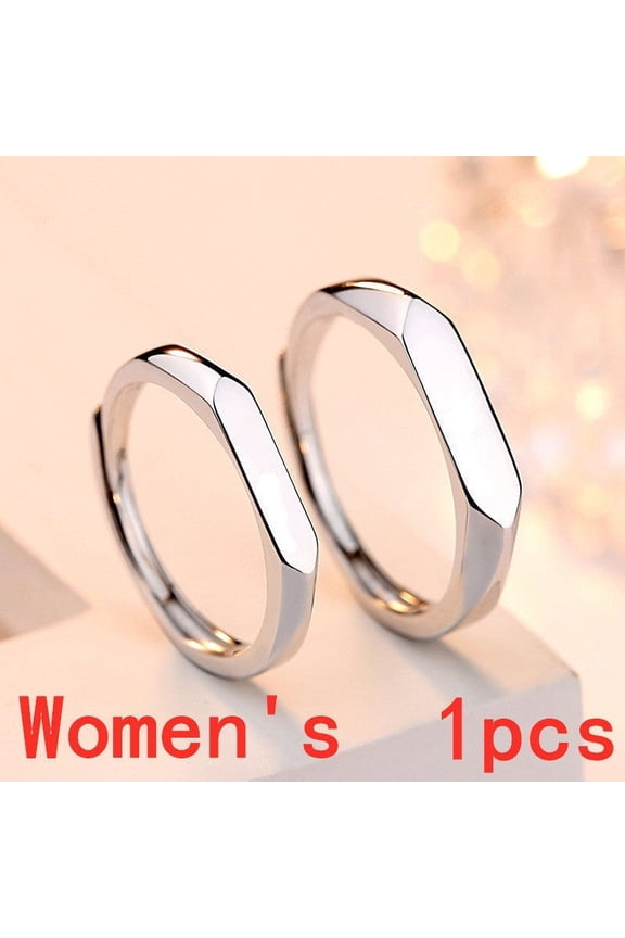 Elegant Smooth Simple Rings S925 Silver with Platinum Plating Korean Design Tarnish Resistant Everyday Rings Women's