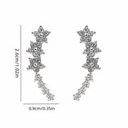 Korean Style Star Studded Diamond Earrings Niche Design High-end Cool tyle Simple and Versatile Earrings Jewelry for Women