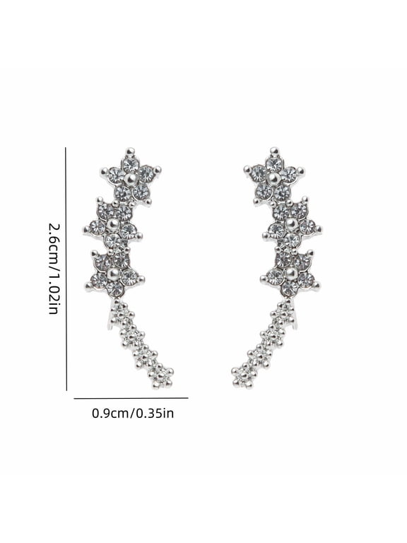 Korean Style Star Studded Diamond Earrings Niche Design High-end Cool tyle Simple and Versatile Earrings Jewelry for Women