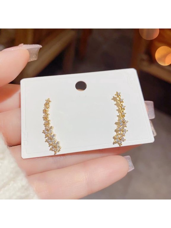 Korean Style Star Studded Diamond Earrings Niche Design High-end Cool tyle Simple and Versatile Earrings Jewelry for Women