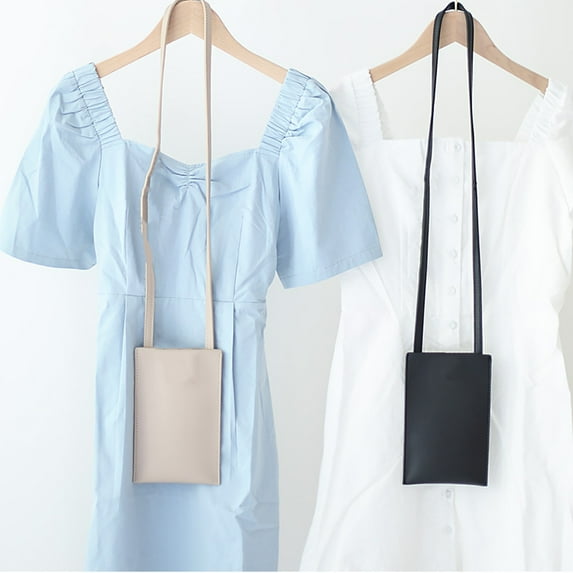 Korean Style Vertical Cowhide Leather Shoulder Bag, Fashion Plain Soft Small Crossbody Purse, Casual Literary Forest Style Handbag for Women, Black, 20x15x1cm/7.87x5.90x0.39in, 1 Piece