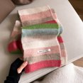 thumbnail image 1 of Korean Style Winter Warm Wool Scarf for Women Design Striped Elastic Knitted Scarves Female Bandana Thick Neckerchief Shawl 2024 (DZ169-02), 1 of 7