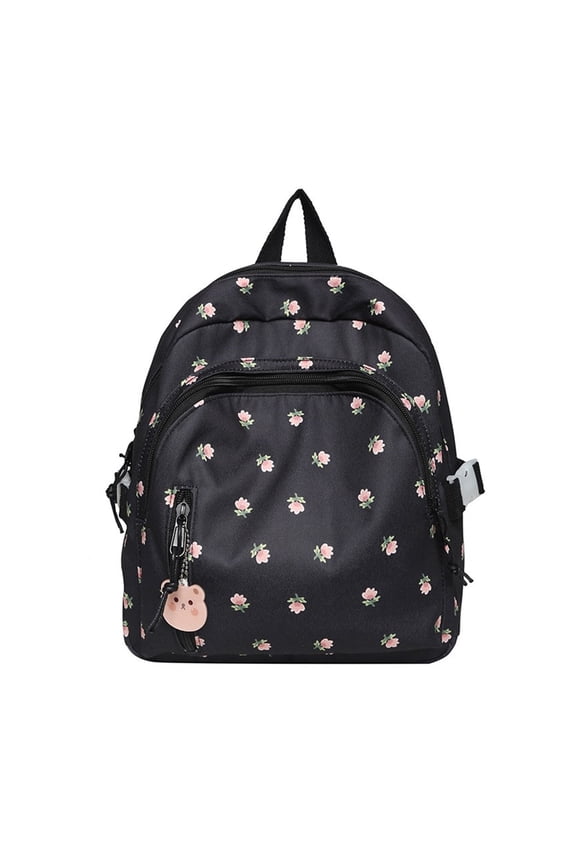 Korean Styles Backpack Casual Daypacks Student School Bag Flower Print Backpack Travel Backpack Small Backpack for Teens