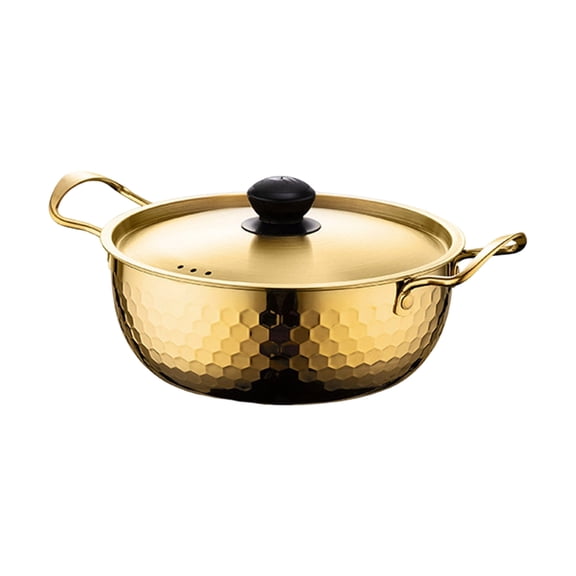 Korean Styles Ramen Cooking Pots Stainless Steel Saucepan for Backyard Parties Practical Cookware Kitchen Essential