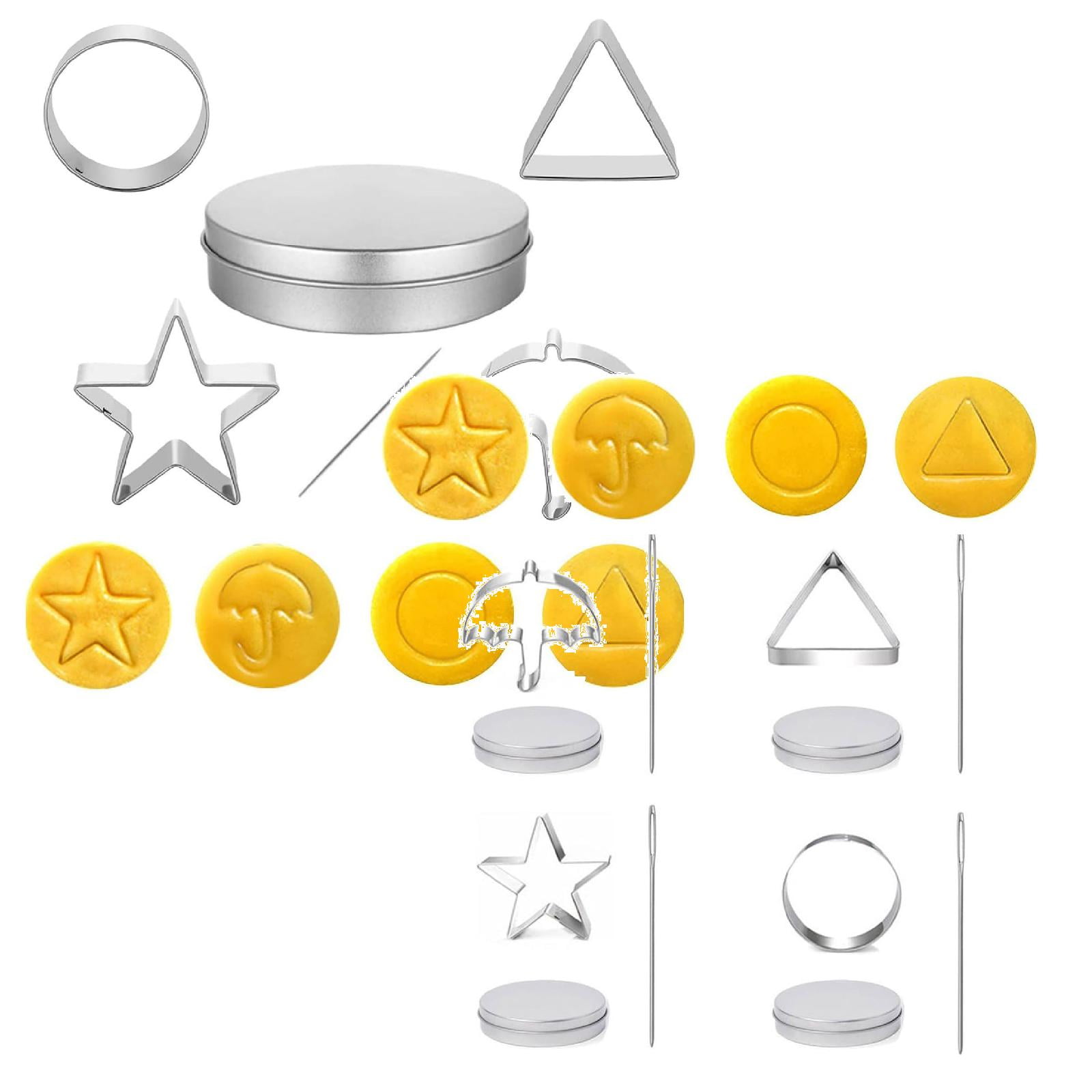 15-teiliges Korean Sugar Candy Set - Dalgona Zucker Spiel Werkzeuge Mit Ausstechformen & Nadeln