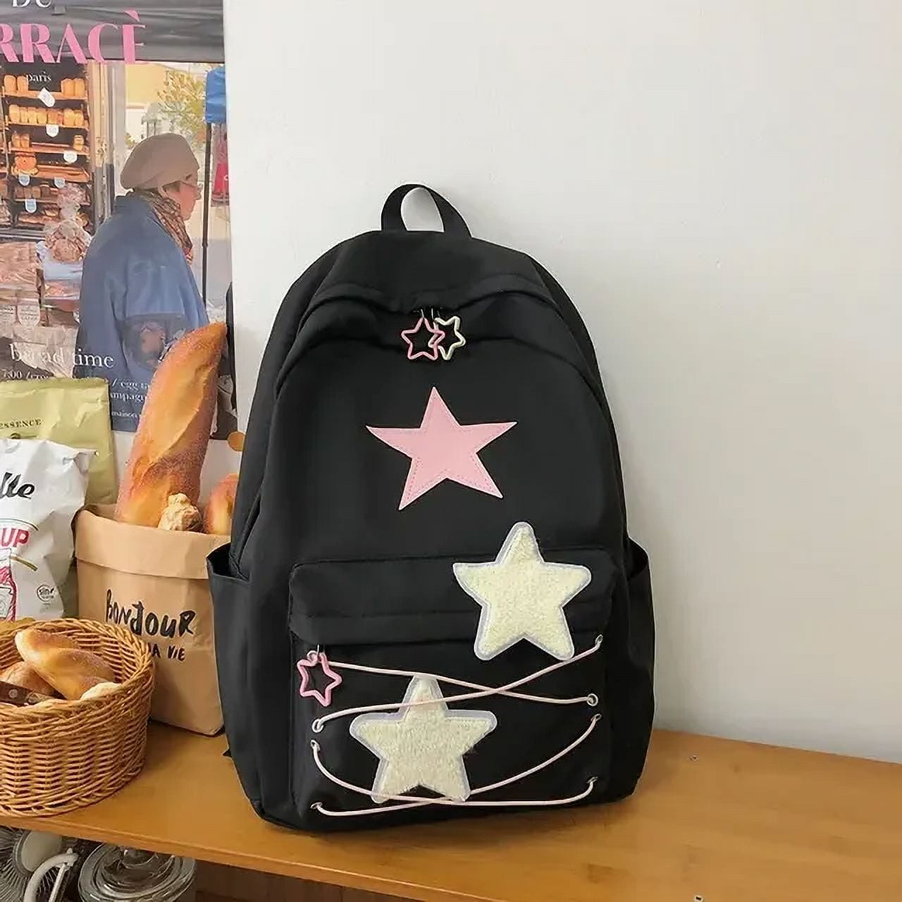 Korean Sweet All Match Star Backpacks Japanese Women