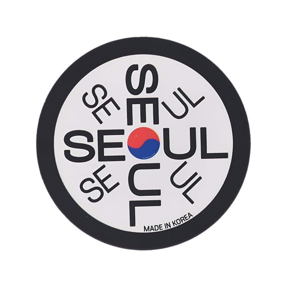 Korean Traditional wappen15, SEOUL Text Silicone Patch, 48x48mm, Patches for Clothes, Backpacks, Hat, Jackets etc DIY Patches