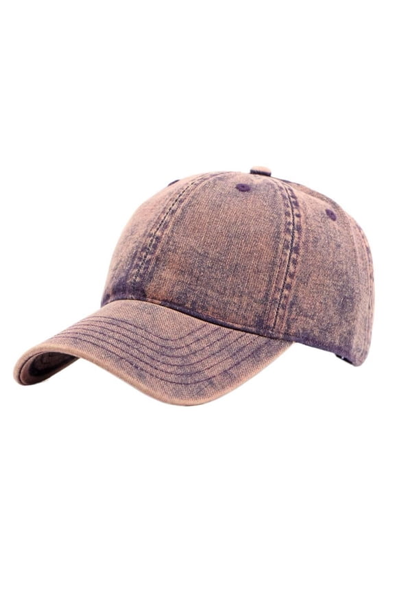 Korean Version Fashion Simple Plain Baseball Cap for Women Washed Denim Soft Top Outdoor Sun Protection Hat for Men