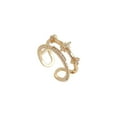 thumbnail image 1 of Korean Version Of Geometric Metal Double-layer Ring Female Inlaid Zircon Personality Niche Design Ring, 1 of 5