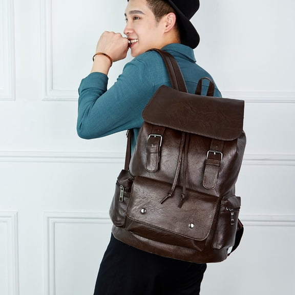 Korean Version Of The New Large Capacity Men's Leisure Computer Bags,Brown