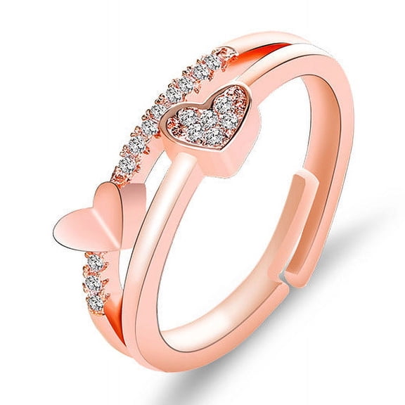 Five Pointed Star Ring Copper Inlaid Zircon Ring Index Finger Ring Sweet Opening Fresh Star Design Korean Fashionable Ring Jewelry