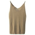 thumbnail image 1 of Korean Version Women's Sexy V Neck Silk Knit Vest Summer Slim Sleeveless Tank Undershirt Casual Comfortable Fashionable Lightweight, 1 of 2