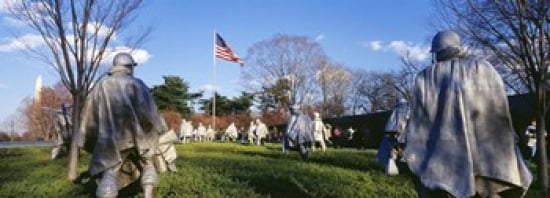 Korean Veterans Memorial Washington DC USA Canvas Art - Panoramic Images (36 x 13)